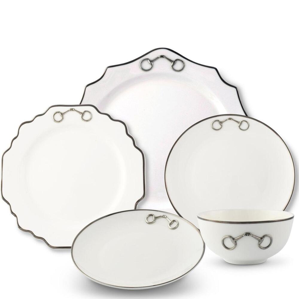 Bone China Pewter Bit Dinnerware by Vagabond House 