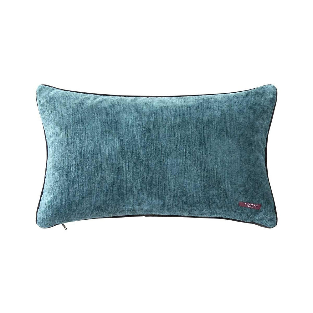 Boromee Decorative Pillow by Yves Delorme - Paon (Deep Teal)  8