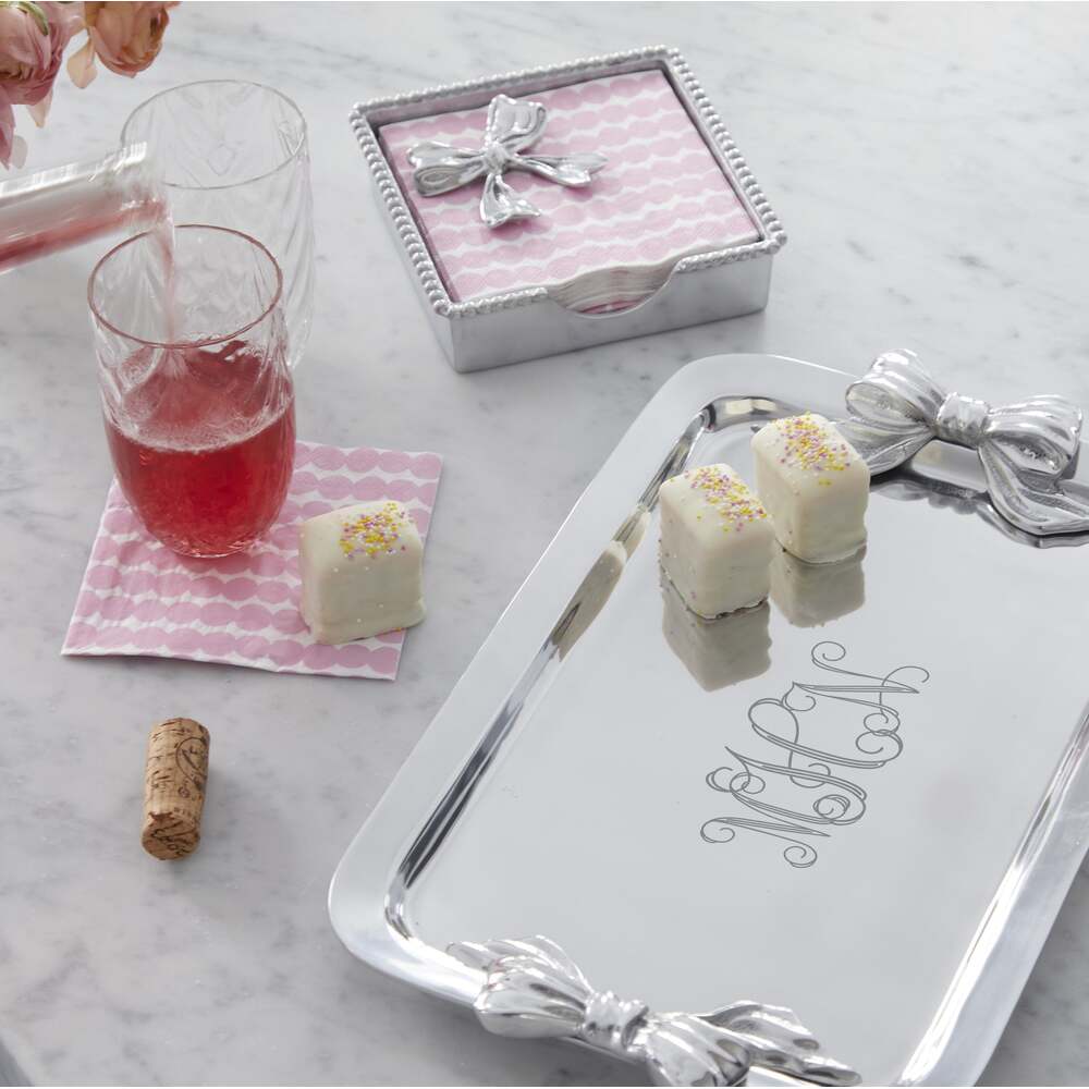 Mariposa Bow Beaded Napkin Box - Thumbnail 2