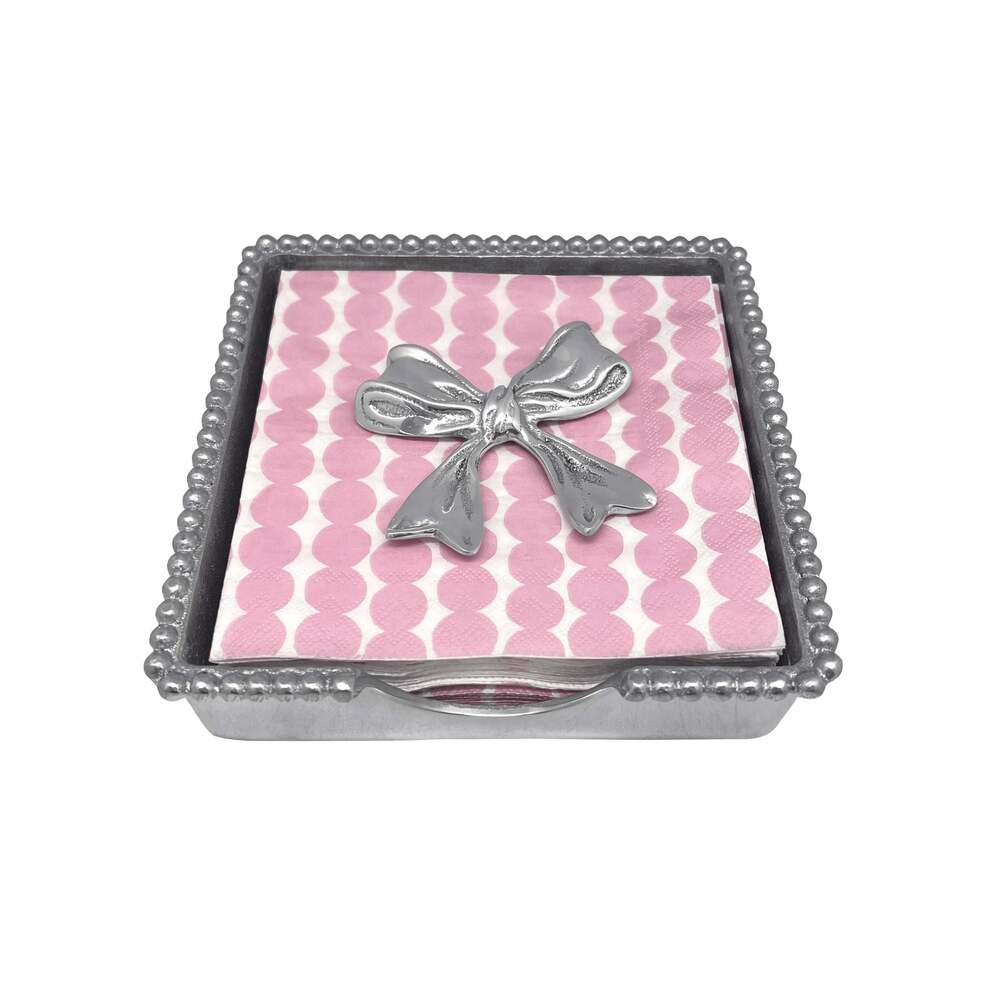 Mariposa Bow Beaded Napkin Box