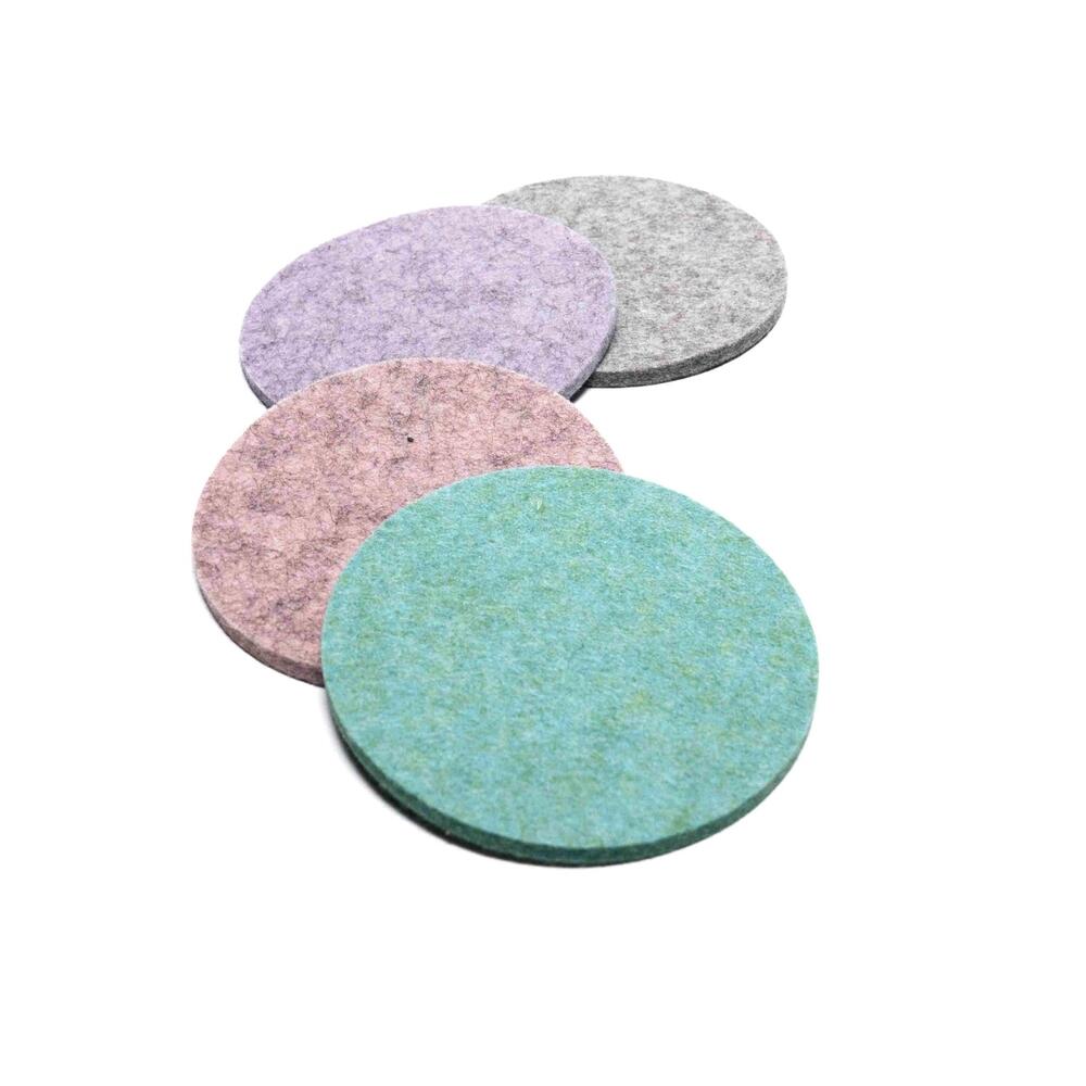 Breeze Assorted Round Felt Coasters - Set of 4 by Simon Pearce 1