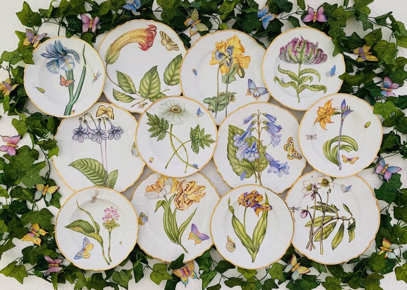 BS1 - Botanical Art Dinner Plate by Anna Weatherley 3