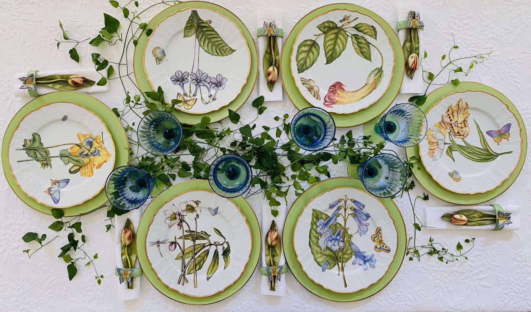 BS1 - Botanical Art Dinner Plate by Anna Weatherley 5