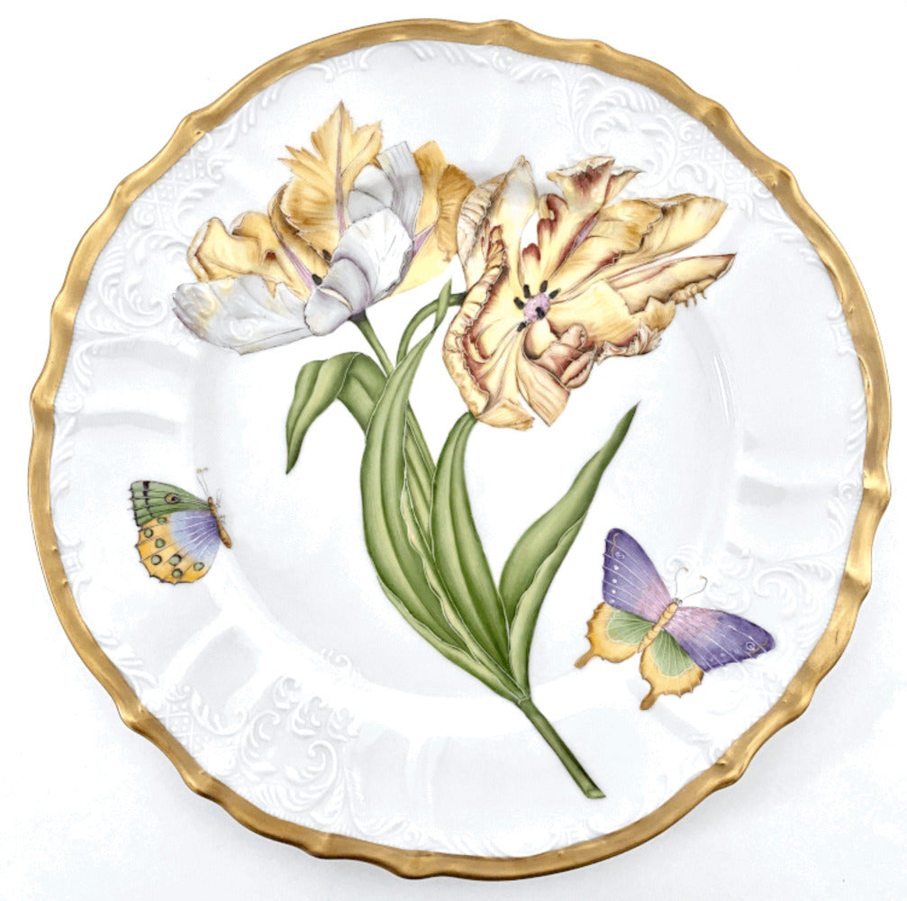 BS2 - Double Tulip Dinner Plate by Anna Weatherley