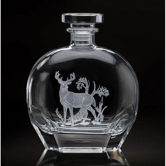 Buck Round Decanter American Wildlife by Julie Wear 