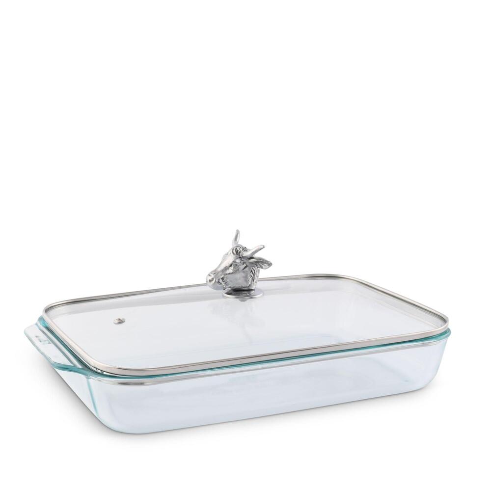 Bull / Steer Lid with Pyrex 3 Quart Baking Dish by Arthur Court Designs