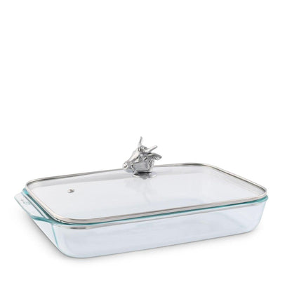 Bull / Steer Lid with Pyrex 3 Quart Baking Dish by Arthur Court Designs