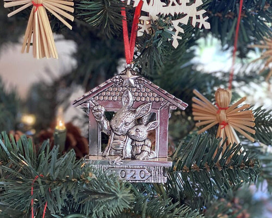 Bunny Annual Christmas Ornament by Arthur Court Designs