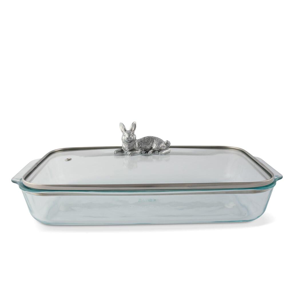 Bunny Lid with Pyrex 3 Quart Baking Dish by Arthur Court Designs 2