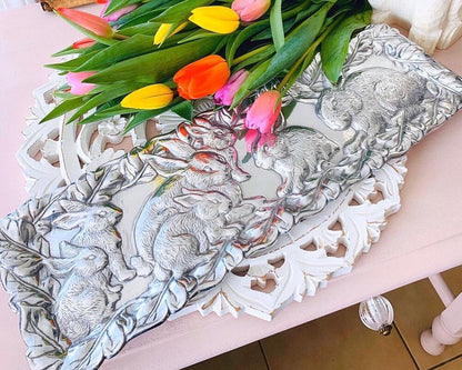 Bunny Oblong Tray by Arthur Court Designs 1