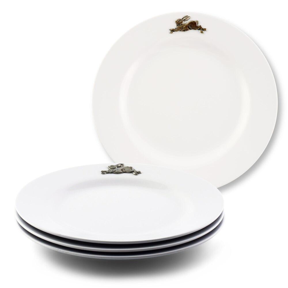 Bunny / Rabbit Melamine Lunch Plates - Set of 4 by Arthur Court Designs