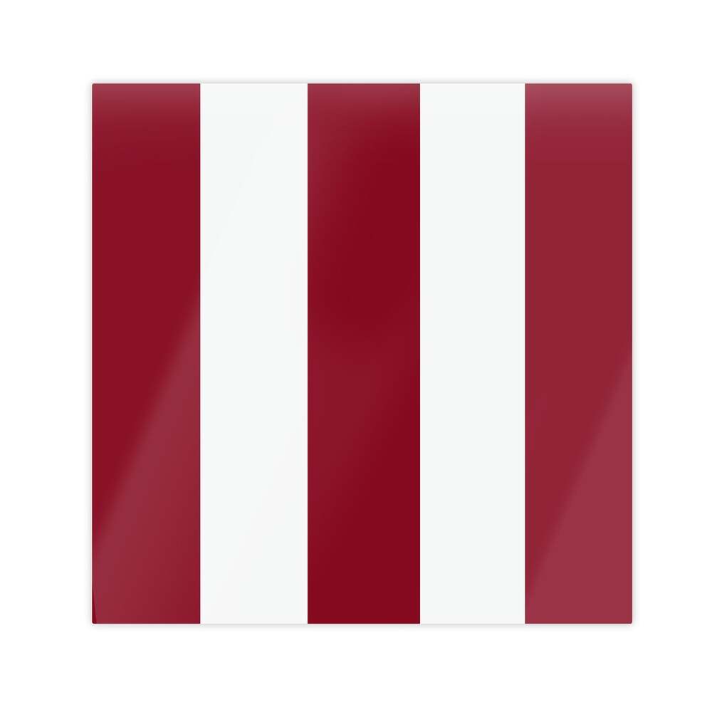 Burgundy & White Lacquer Placemats - Set of 4 12"x12" by Addison Ross