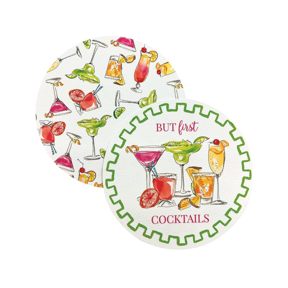 But First...Cocktails Beaded Coaster Set by Mariposa 2