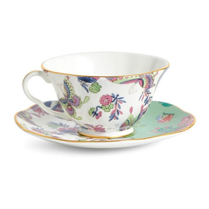 Butterfly Bloom Green Teacup And Saucer by Wedgwood Additional Image - 4