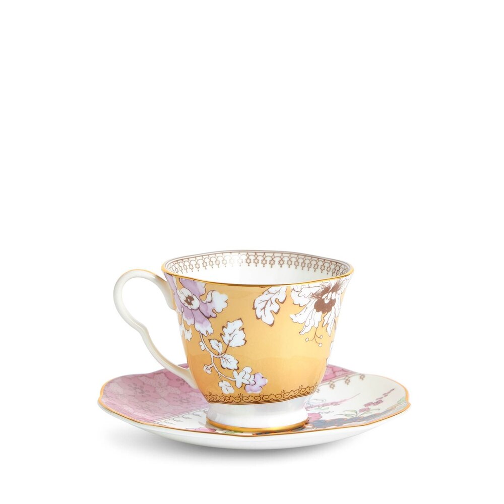 Butterfly Bloom Yellow Teacup And Saucer by Wedgwood Additional Image - 4