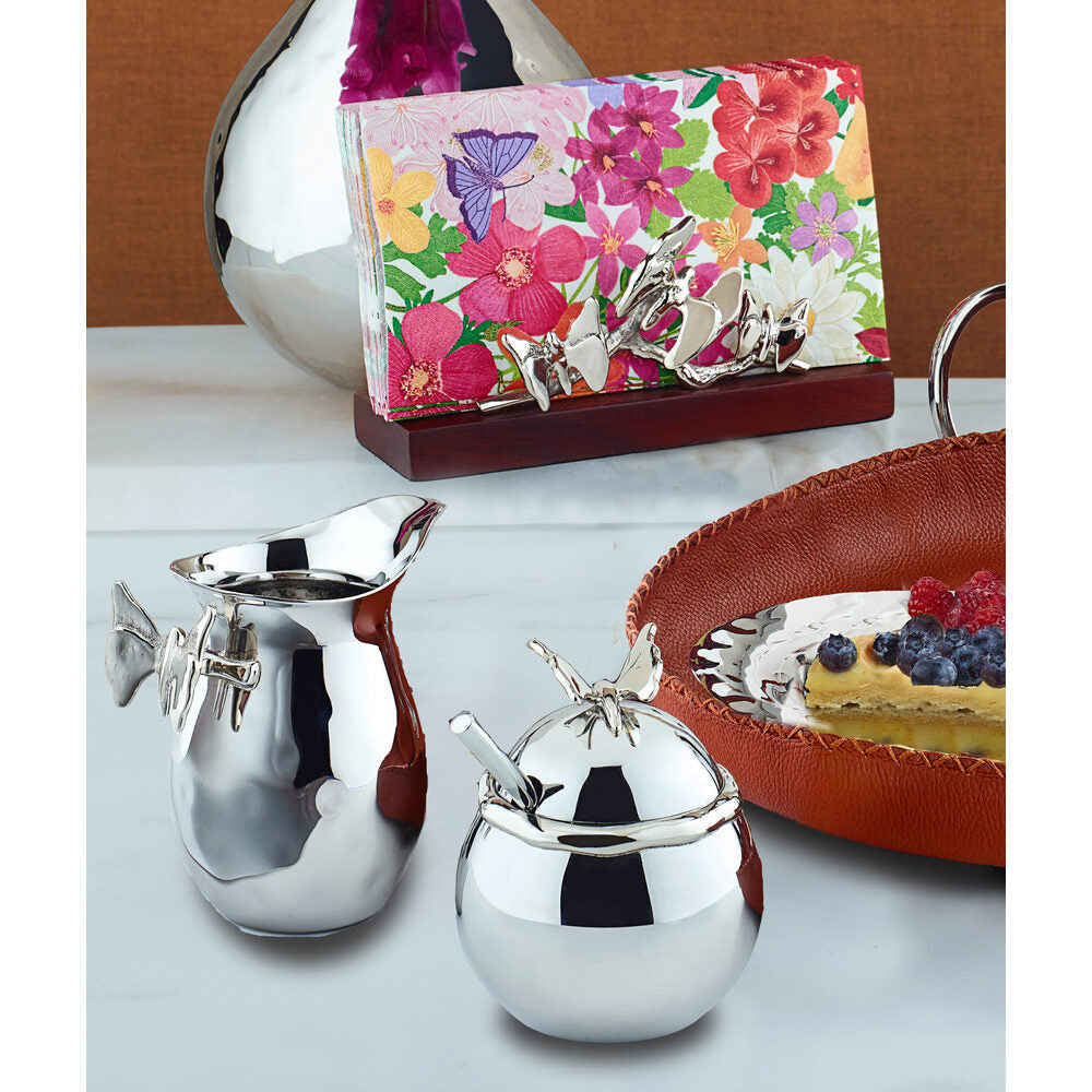 Butterfly Cream & Sugar Set by Mary Jurek Design Additional Image -6