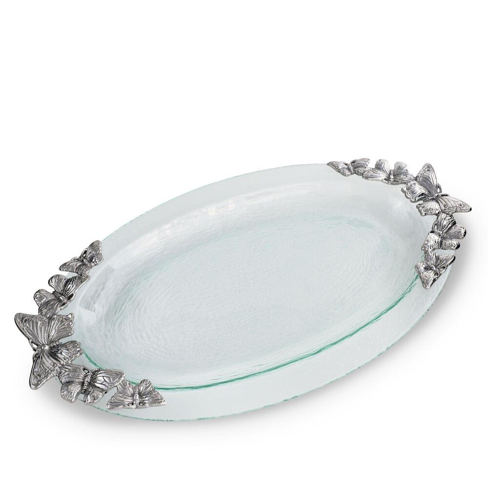 Butterfly Glass Platter by Arthur Court Designs