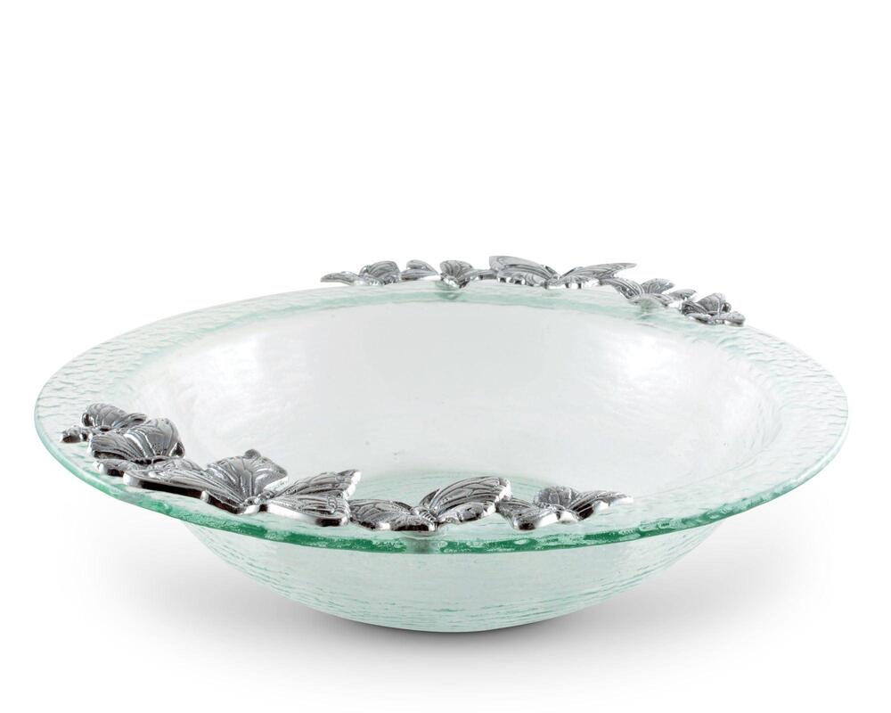 Butterfly Glass Salad Bowl by Arthur Court Designs 3