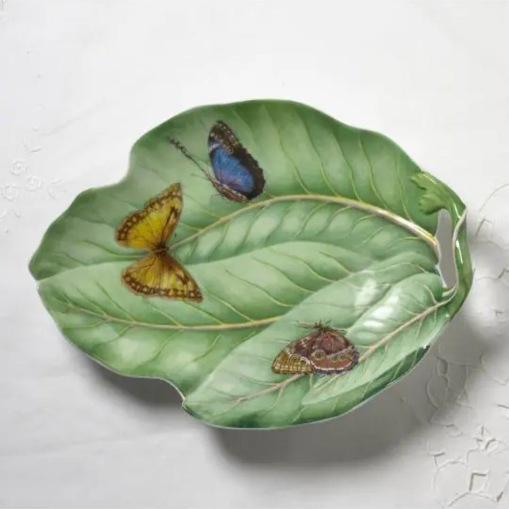 Butterfly Leaf Tray by Mottahedeh Additional Image -1