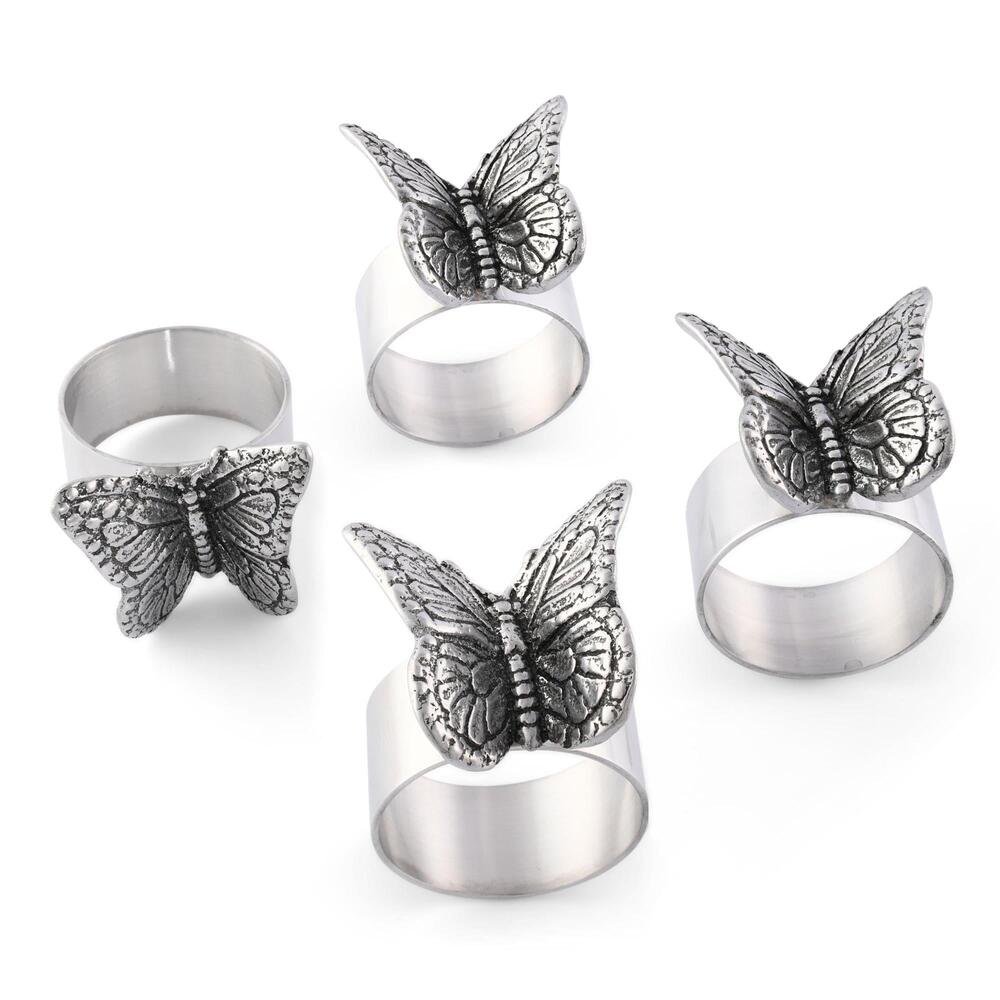 Butterfly Napkin Rings - Set of 4 by Arthur Court Designs