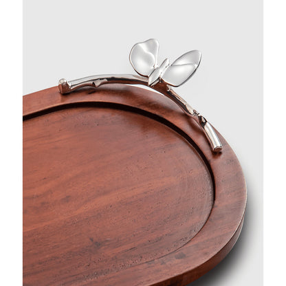 Butterfly Oval Wood Tray by Mary Jurek Design Additional Image -1