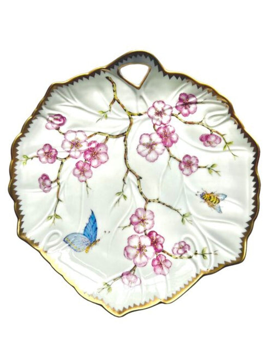 BV10 - Cherry Blossom Leaf Shaped Dish by Anna Weatherley