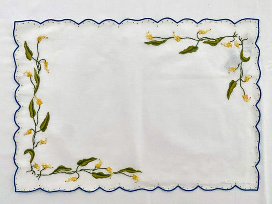 BY1 - Hand Embroidered Placemats by Anna Weatherley