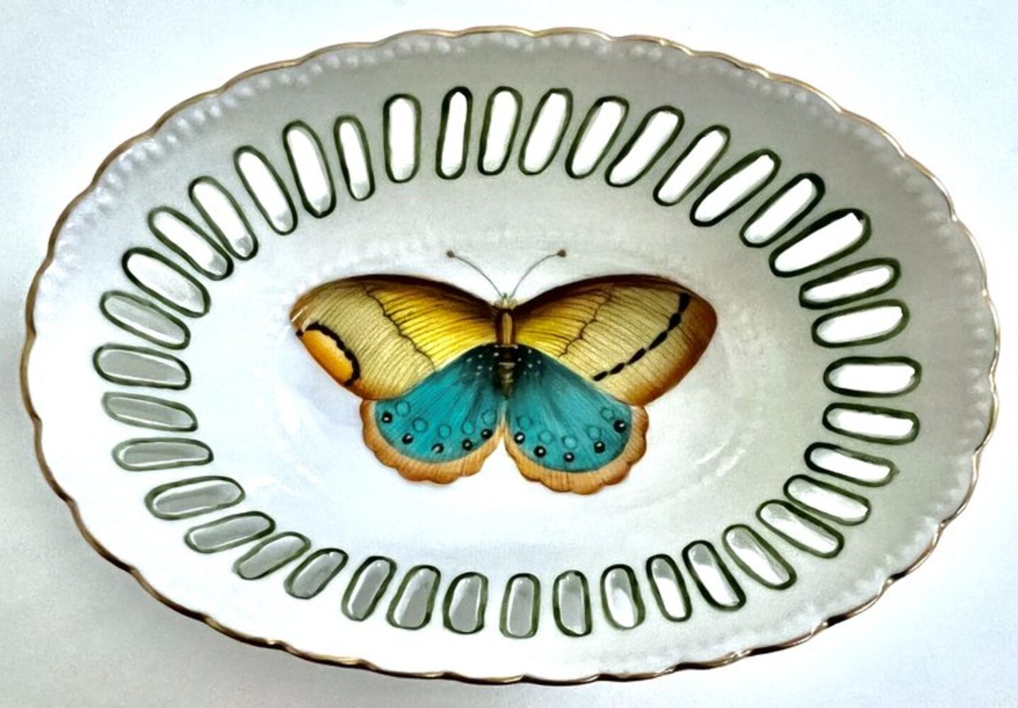 BZ9 - Oval Pierced Dish by Anna Weatherley