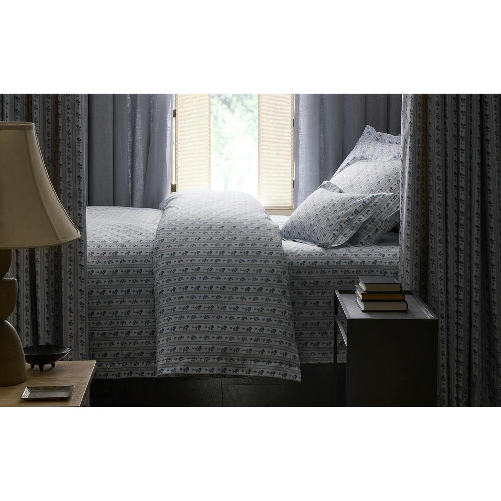 Cabanon Stripe Fitted Sheet Blue 1