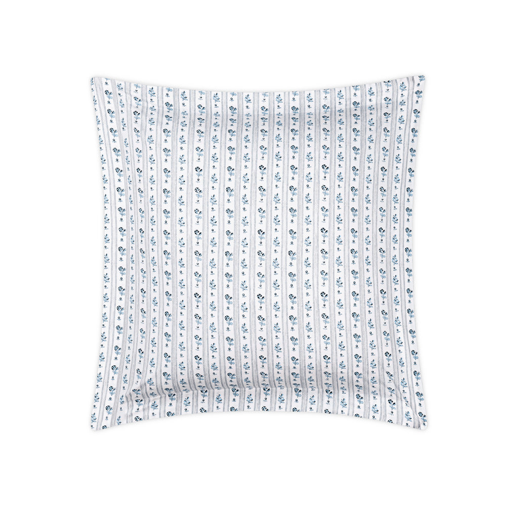 Cabanon Stripe Sham Blue Euro 