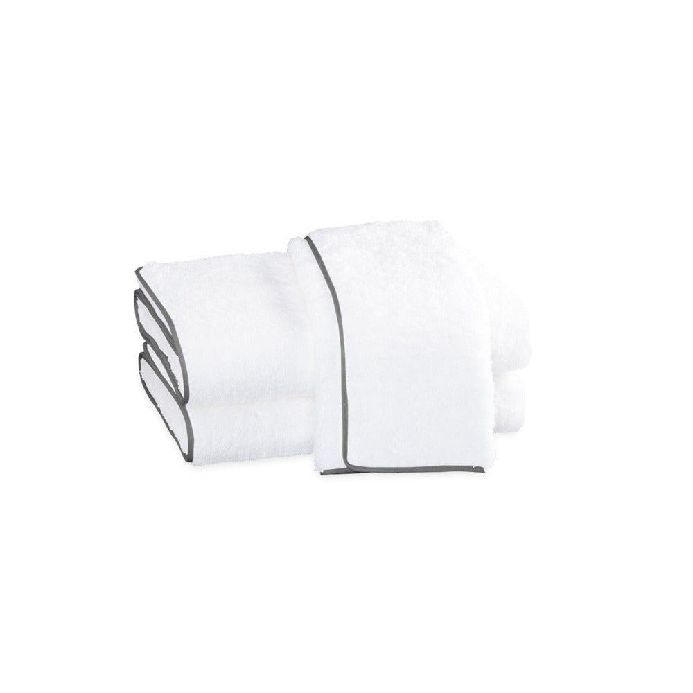 Cairo Hand Towel White & Smoke Gray 