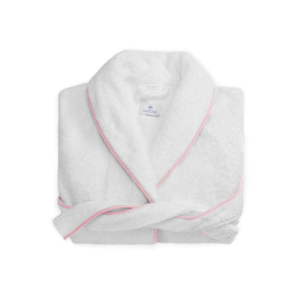 Cairo Robe White & Pink 