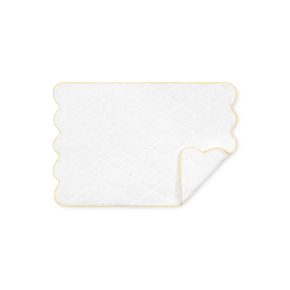 Cairo Scallop Tub Mat Yellow Quilted 