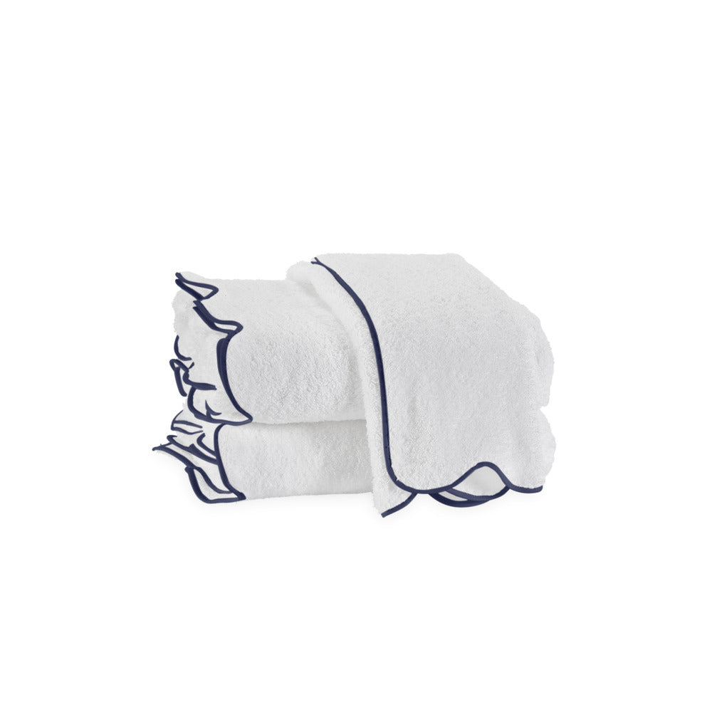 Cairo Scallop Wash Cloth Navy 
