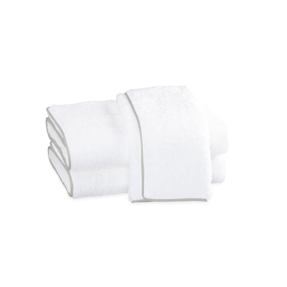 Cairo Spa Towel White & Silver 