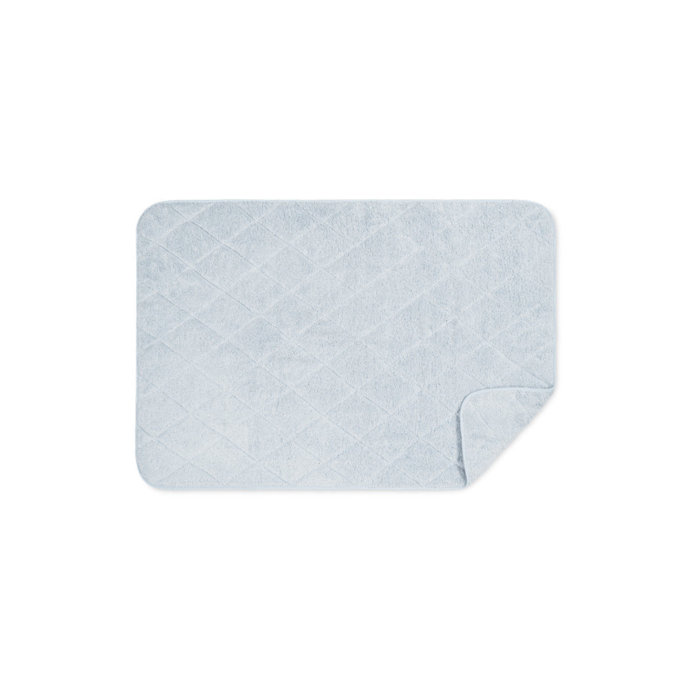 Cairo Tub Mat Light Blue & Light Blue Quilted 