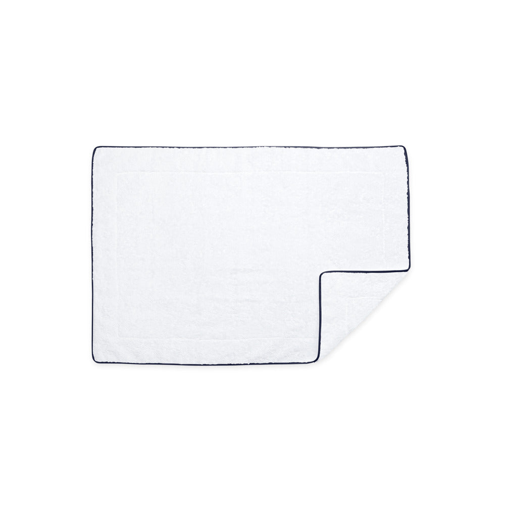 Cairo Tub Mat White & Navy 