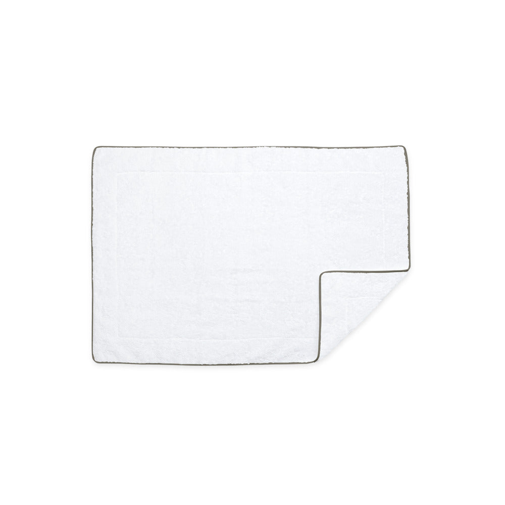 Cairo Tub Mat White & Smoke Gray 