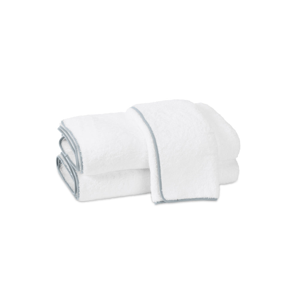 Cairo Wash Cloth White & Pool 
