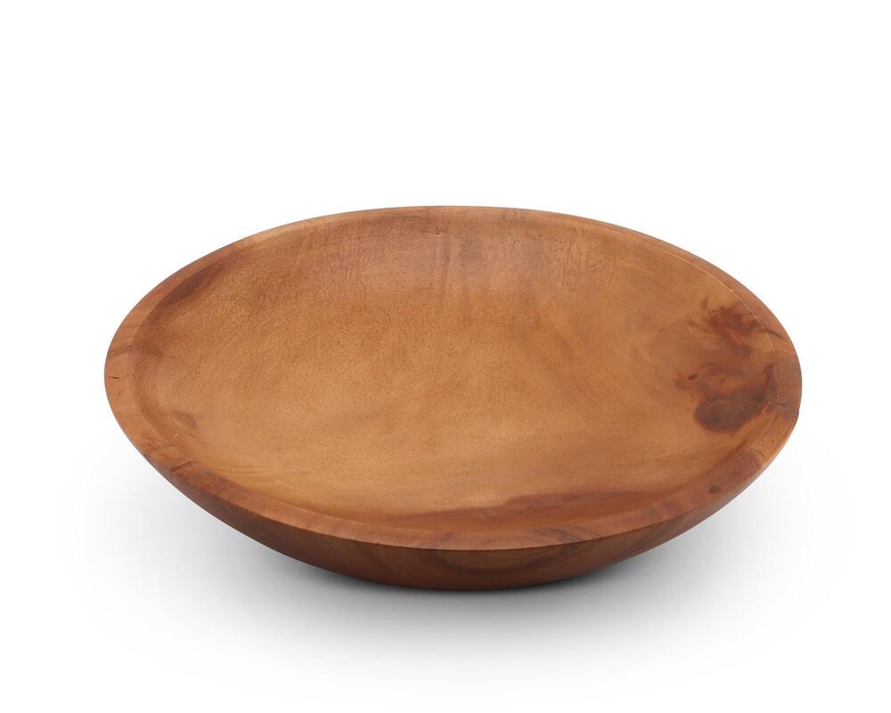 Calabash Round Acacia Wood Salad Bowl by Arthur Court Designs 2