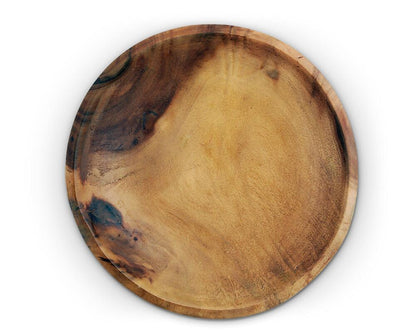 Calabash Round Acacia Wood Salad Bowl by Arthur Court Designs 3