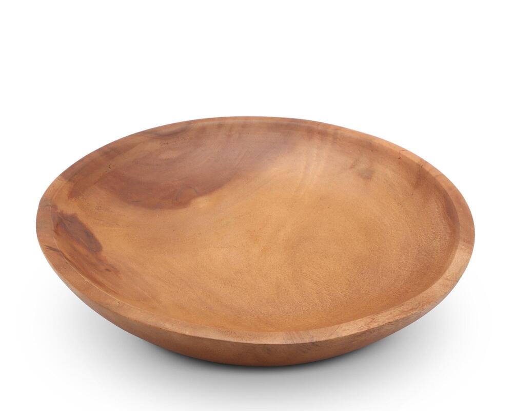 Calabash Round Acacia Wood Salad Bowl by Arthur Court Designs