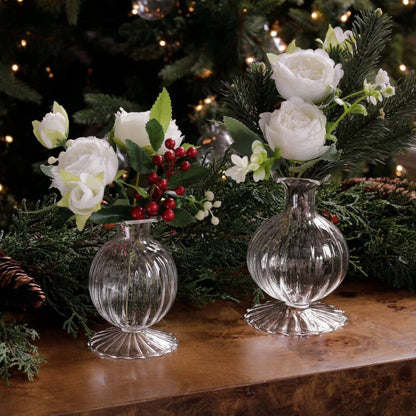 Cambridge Ella 7" Bud Vase Set of 2 - Clear by Beatriz Ball 