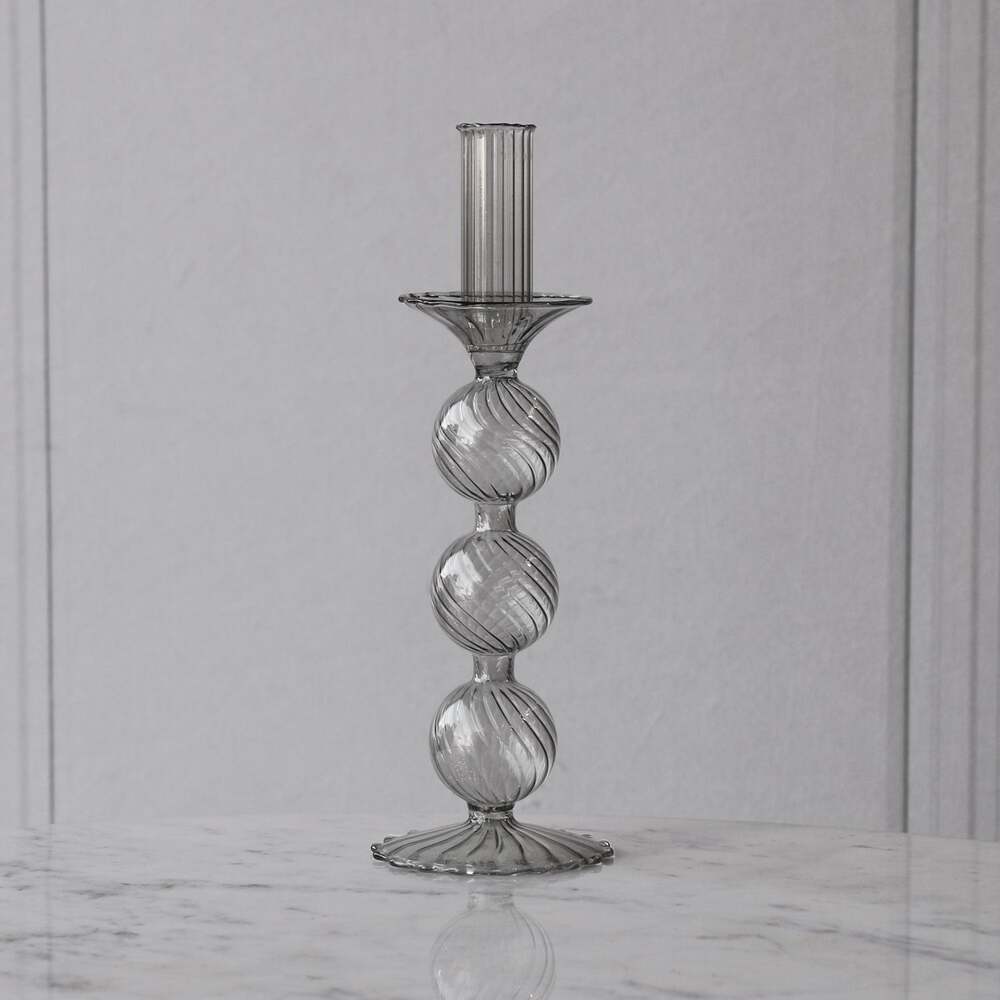 Cambridge Lucille 3 Ball Candlestick Holder Set of 2 - Light Gray by Beatriz Ball 