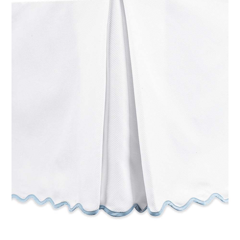 Camilla Pique Bed Skirt Light Blue 