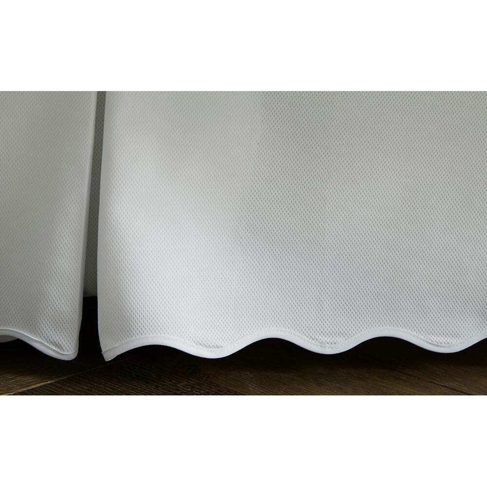 Camilla Pique Bed Skirt White 1