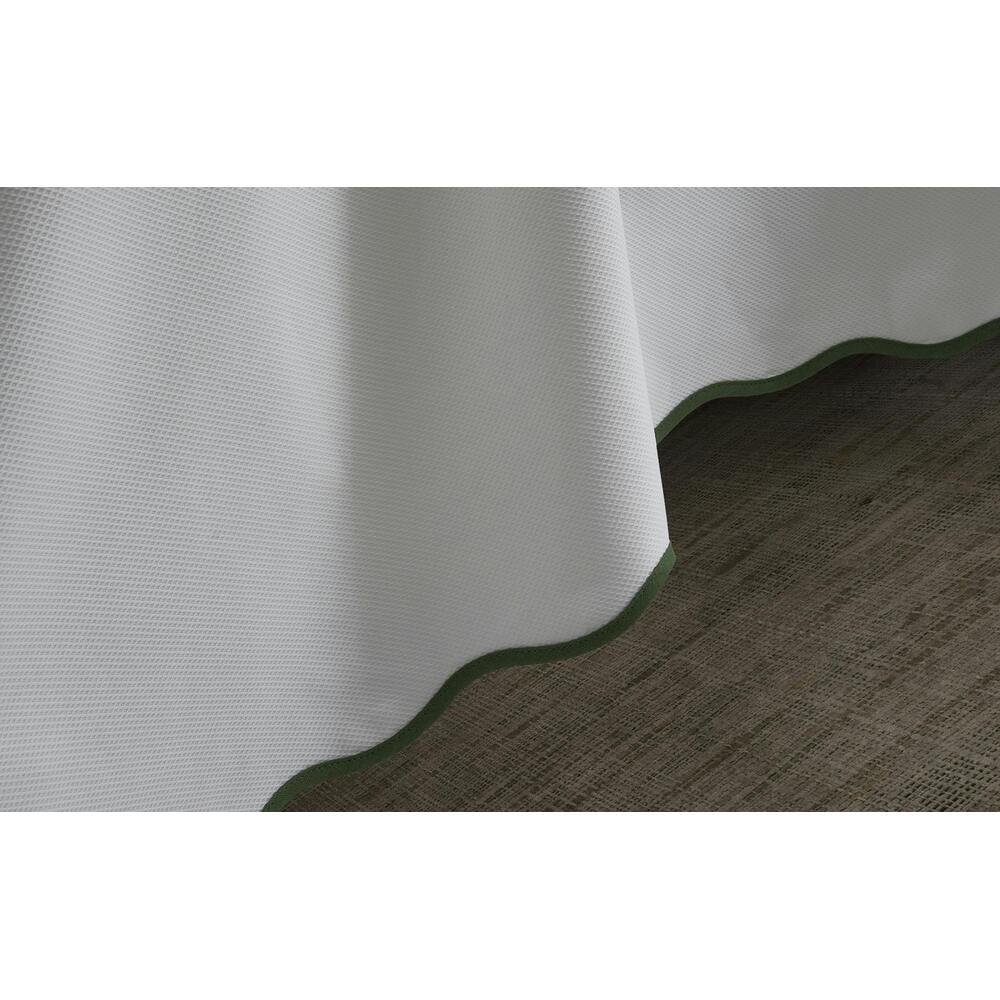 Camilla Pique Bed Skirt White 8