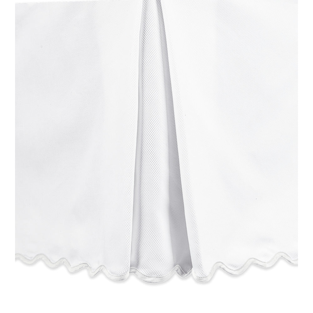 Camilla Pique Bed Skirt White 