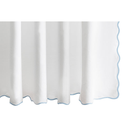 Camilla Pique Scallop 72" W x 72" L Shower Curtain Light Blue 