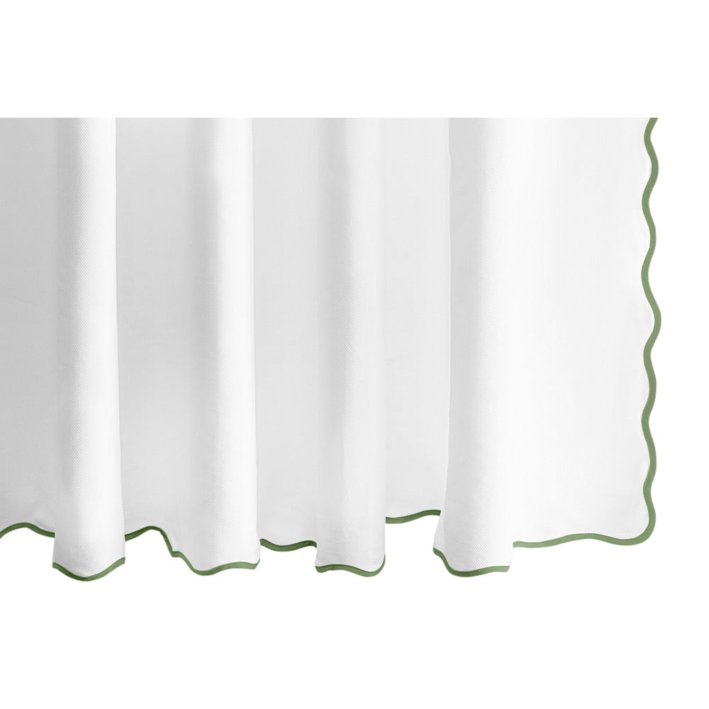 Camilla Pique Scallop 72" W x 72" L Shower Curtain Palm 